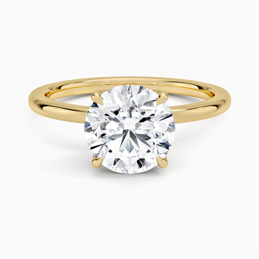 2.15 Karat Yuvarlak Kesim Hidden Halo Tasarım Tektaş Laboratuvar Pırlanta Yüzük - Oslo - Bold Diamonds