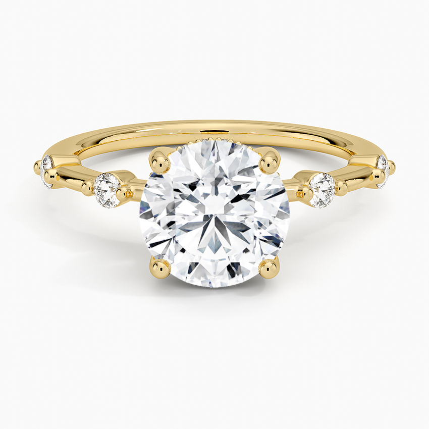 2.20 Karat Yuvarlak Kesim Hidden Halo Tasarım Tektaş Laboratuvar Pırlanta Yüzük - Nice - Bold Diamonds