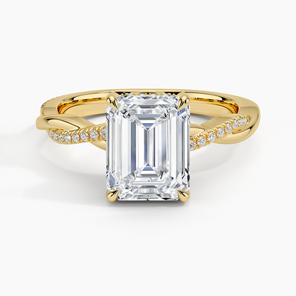 1.60 Carat Princess Halo Design Solitaire Lab Diamond Ring 18K - Florina 