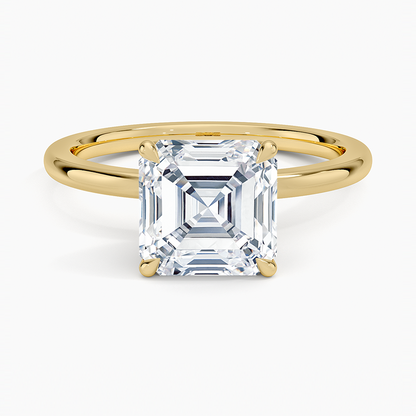 1.60 Carat Princess Halo Design Solitaire Lab Diamond Ring 18K - Florina 