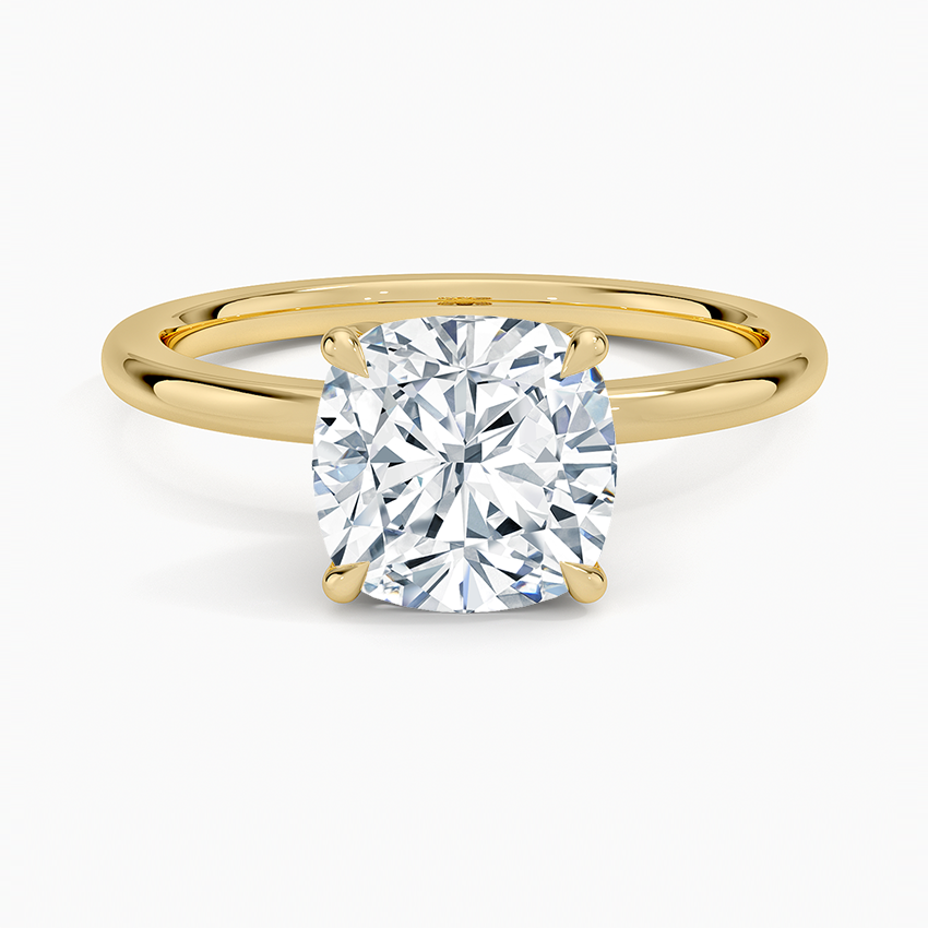 2.15 Karat Cushion Kesim Hidden Halo Tasarım Tektaş Laboratuvar Pırlanta Yüzük - Delora - Bold Diamonds