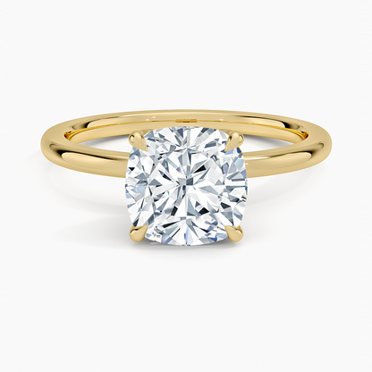 1.60 Carat Princess Halo Design Solitaire Lab Diamond Ring 18K - Florina 