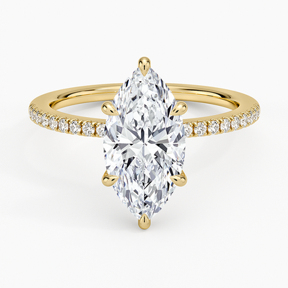 1.60 Carat Princess Halo Design Solitaire Lab Diamond Ring 18K - Florina 