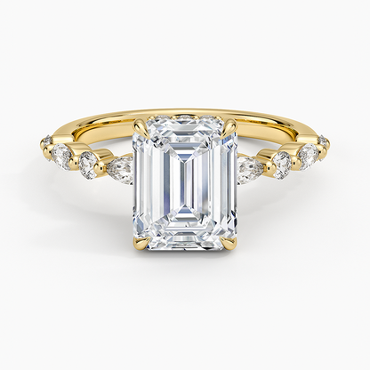 1.60 Carat Princess Halo Design Solitaire Lab Diamond Ring 18K - Florina 