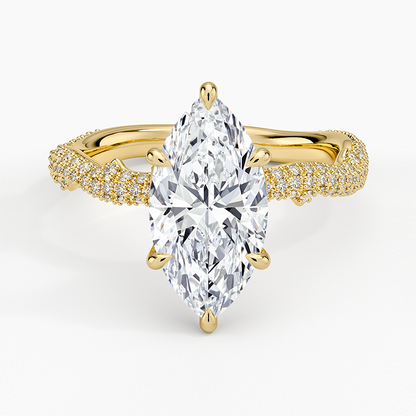 2.75 Marquise Kesim Hidden Halo Tasarım Tektaş Laboratuvar Pırlanta Yüzük - Filara