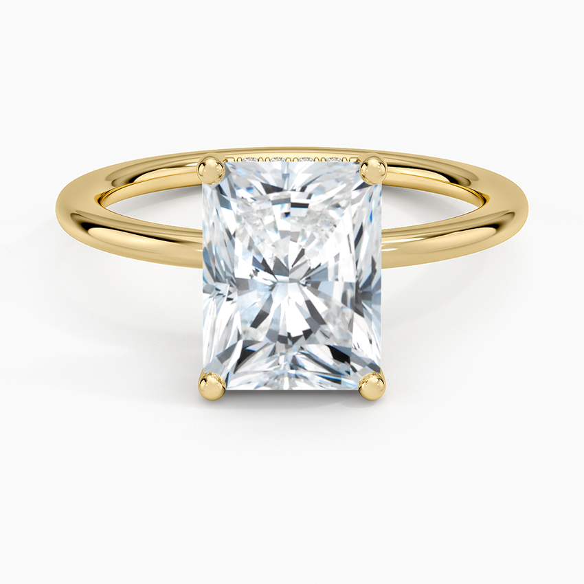 2.10 Radiant Kesim Hidden Halo Tasarım Tektaş Laboratuvar Pırlanta Yüzük - Melara