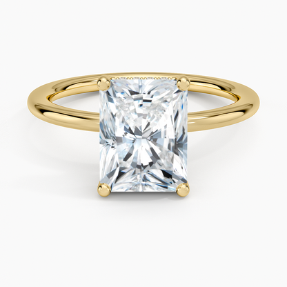 2.10 Radiant Kesim Hidden Halo Tasarım Tektaş Laboratuvar Pırlanta Yüzük - Melara