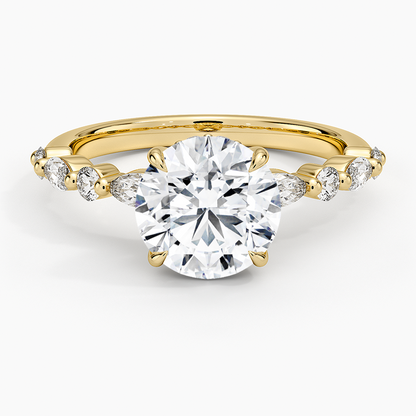 1.60 Carat Princess Halo Design Solitaire Lab Diamond Ring 18K - Florina 