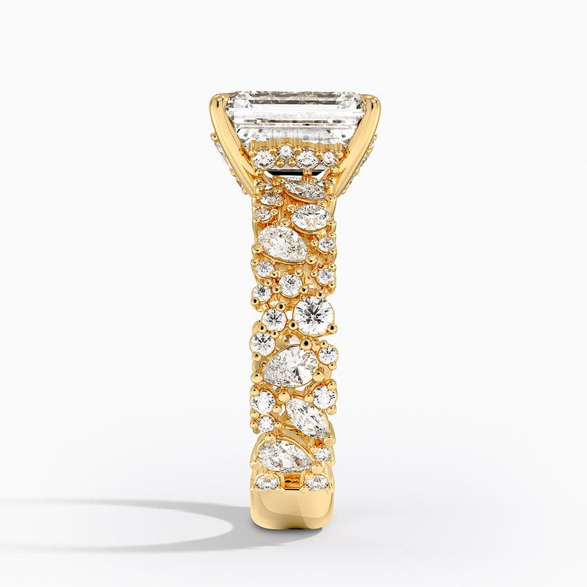 3.00 Karat Emerald Kesim Özel Tasarım Tektaş Laboratuvar Pırlanta Yüzük - Cannes