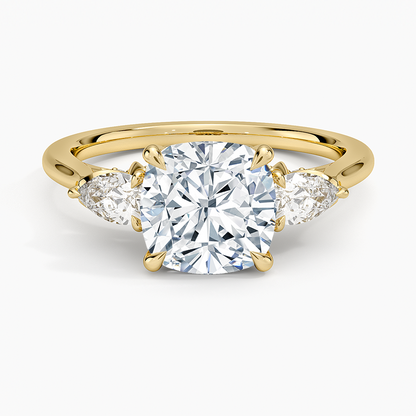 1.60 Carat Princess Halo Design Solitaire Lab Diamond Ring 18K - Florina 