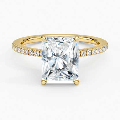 1.60 Carat Princess Halo Design Solitaire Lab Diamond Ring 18K - Florina 