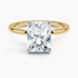 2.10 Karat Radiant Kesim Hidden Halo Tasarım Tektaş Laboratuvar Pırlanta Yüzük 18K  - Elora - Bold Diamonds