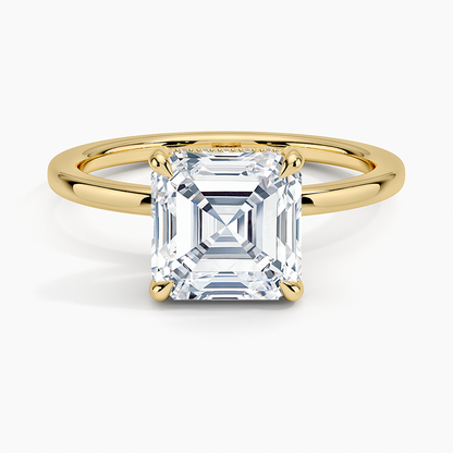 1.60 Carat Princess Halo Design Solitaire Lab Diamond Ring 18K - Florina 