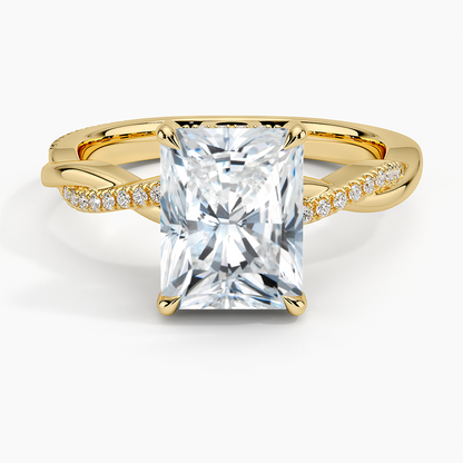 1.60 Carat Princess Halo Design Solitaire Lab Diamond Ring 18K - Florina 