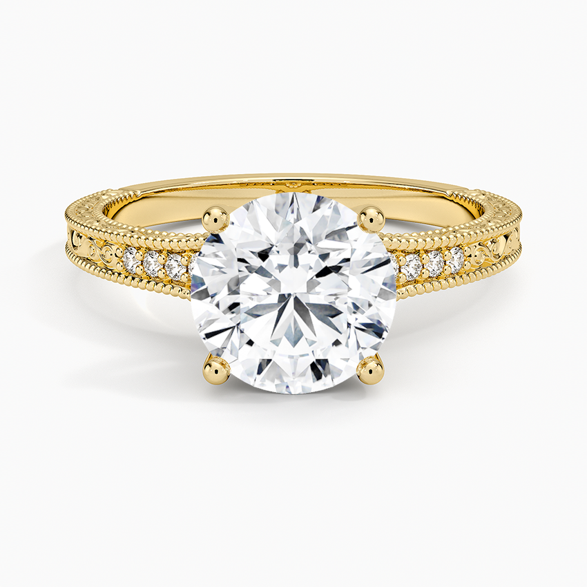 2.15 Karat Yuvarlak Kesim Hidden Halo Tasarım Tektaş Laboratuvar Pırlanta Yüzük - Venice - Bold Diamonds