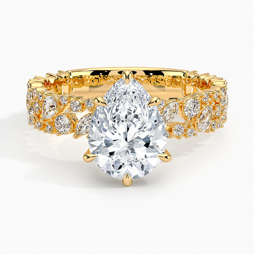 3.00 Damla Kesim Özel Tasarım Tektaş Laboratuvar Pırlanta Yüzük - Aylora