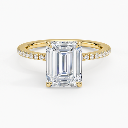 1.60 Carat Princess Halo Design Solitaire Lab Diamond Ring 18K - Florina 