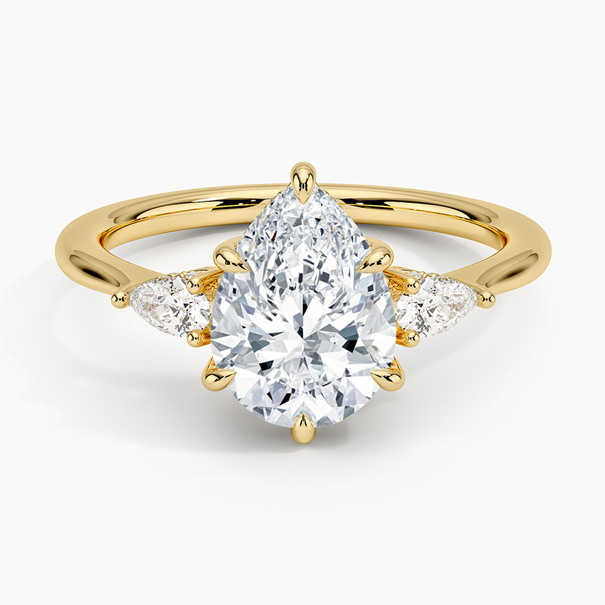 1.60 Carat Princess Halo Design Solitaire Lab Diamond Ring 18K - Florina 