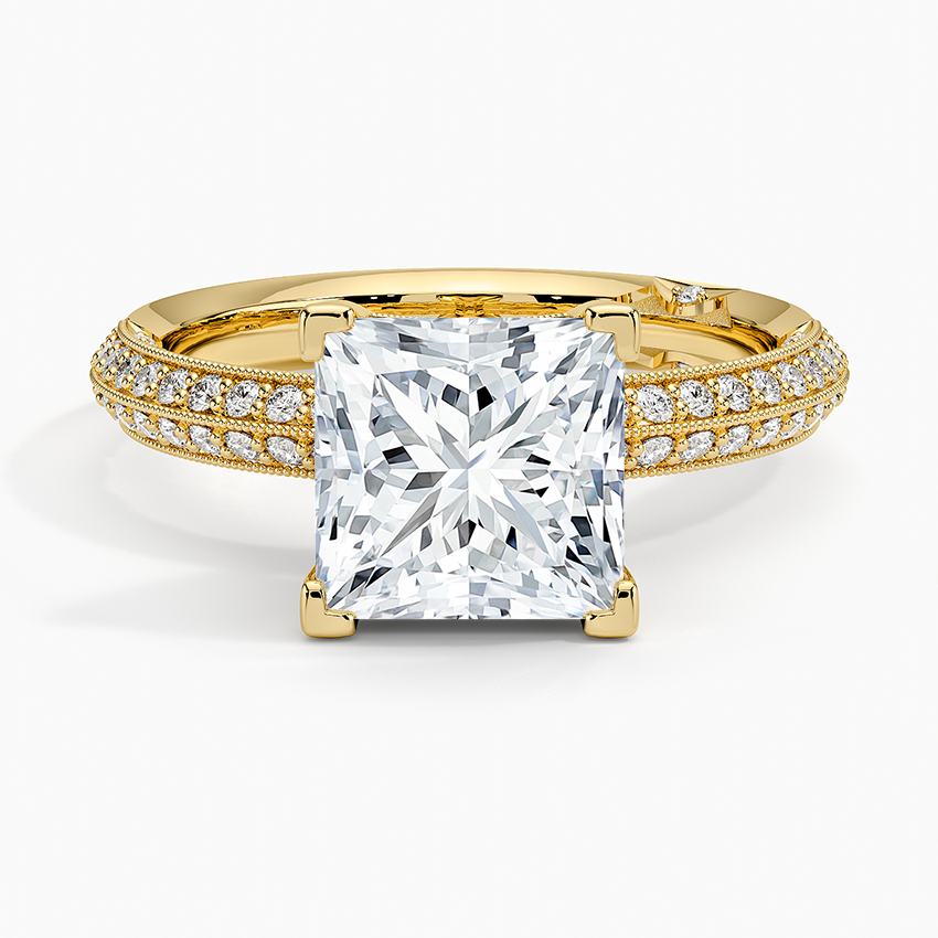 2.50 Prenses Kesim Yarım Tur Tasarım Tektaş Laboratuvar Pırlanta Yüzük - Selara