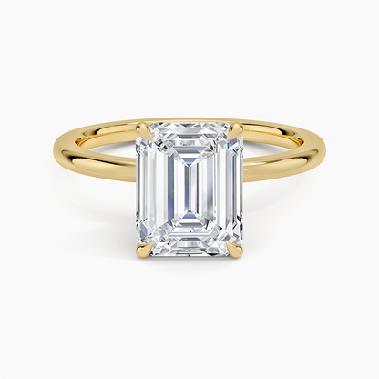 1.60 Carat Princess Halo Design Solitaire Lab Diamond Ring 18K - Florina 