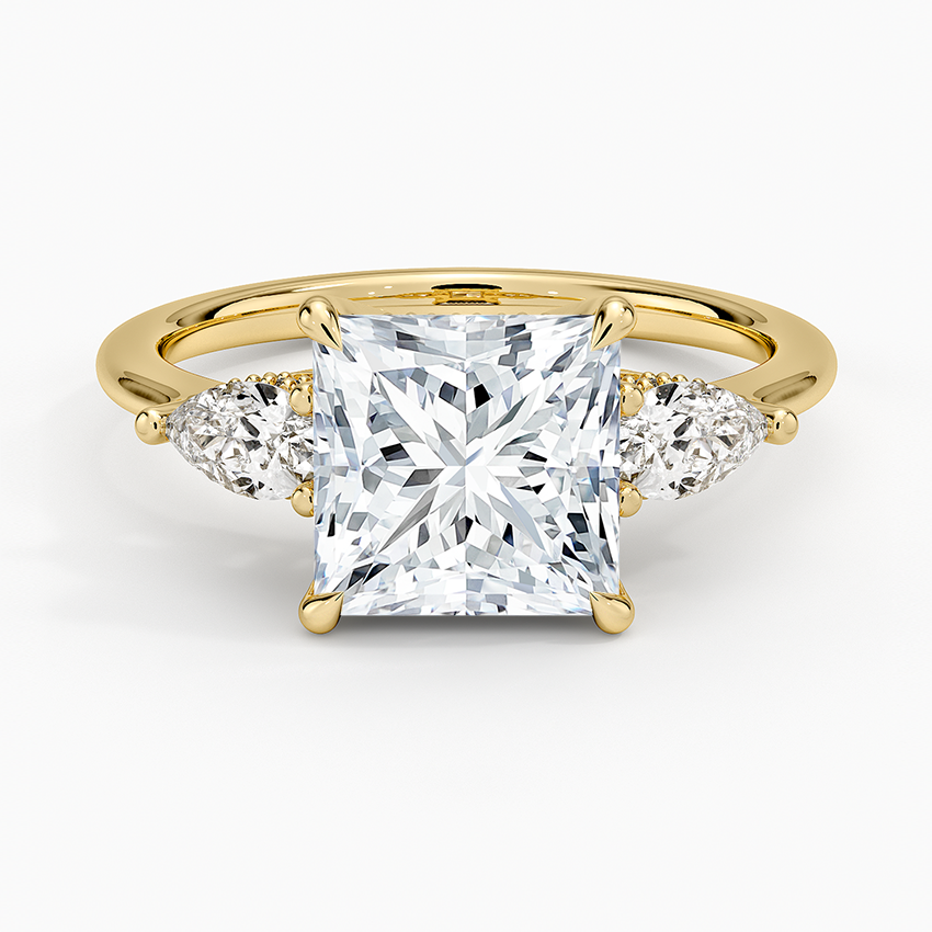 2.50 Prenses Kesim Hidden Halo Tasarım Tektaş Laboratuvar Pırlanta Yüzük - Nilora