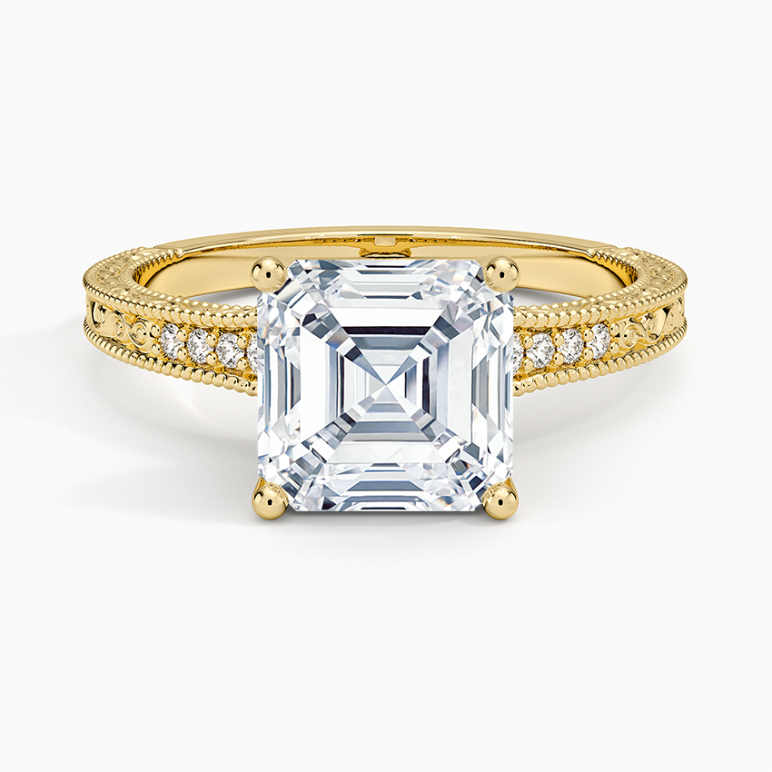 2.15 Karat Asscher Kesim Hidden Halo Tasarım Tektaş Laboratuvar Pırlanta Yüzük - Venice
