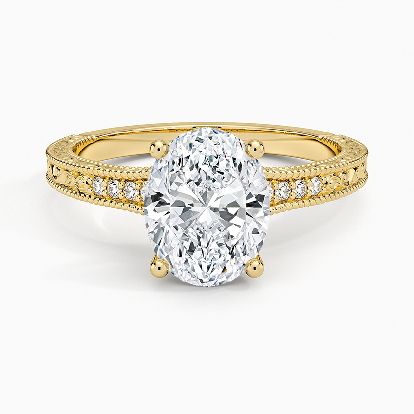 2.15 Oval Kesim Hidden Halo Tasarım Tektaş Laboratuvar Pırlanta Yüzük - Silora