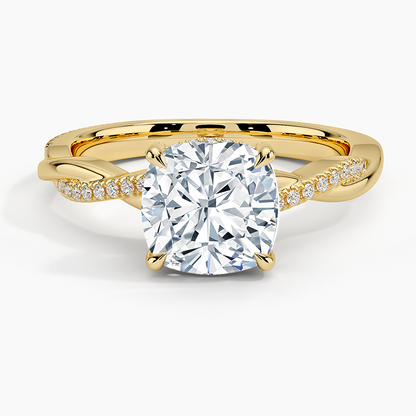 1.60 Carat Princess Halo Design Solitaire Lab Diamond Ring 18K - Florina 