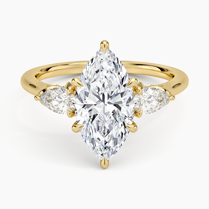 1.60 Carat Princess Halo Design Solitaire Lab Diamond Ring 18K - Florina 