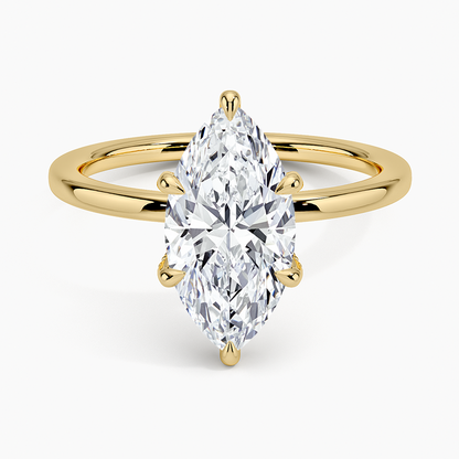 1.60 Carat Princess Halo Design Solitaire Lab Diamond Ring 18K - Florina 