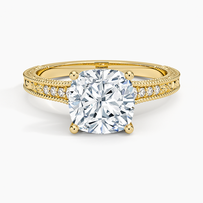 2.15 Cushion Kesim Hidden Halo Tasarım Tektaş Laboratuvar Pırlanta Yüzük - Silora