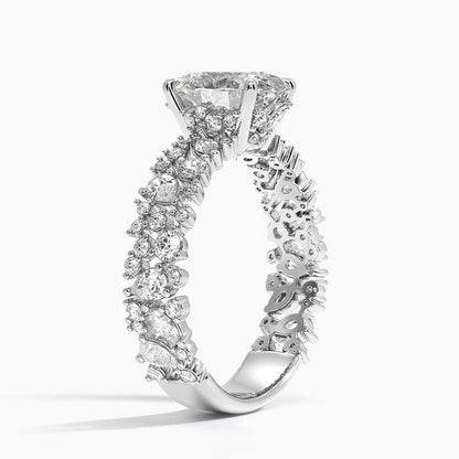 3.00 Oval Kesim Özel Tasarım Tektaş Laboratuvar Pırlanta Yüzük - Aylora