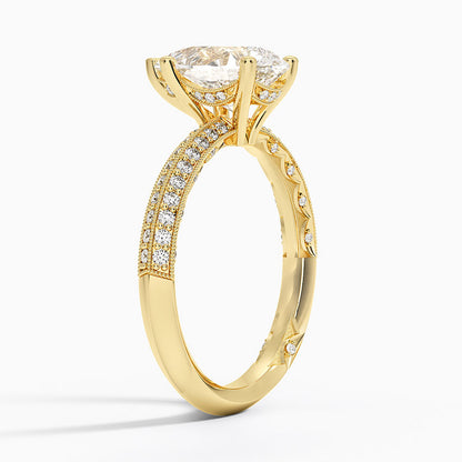 2.50 Damla Kesim Yarım Tur Tasarım Tektaş Laboratuvar Pırlanta Yüzük - Selara