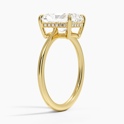 2.10 Radiant Kesim Hidden Halo Tasarım Tektaş Laboratuvar Pırlanta Yüzük - Tilora