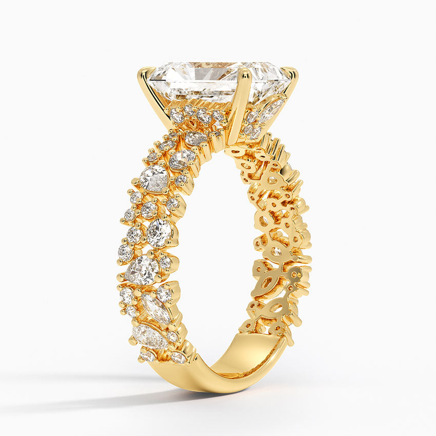 3.00 Karat Radiant Kesim Özel Tasarım Tektaş Laboratuvar Pırlanta Yüzük - Cannes