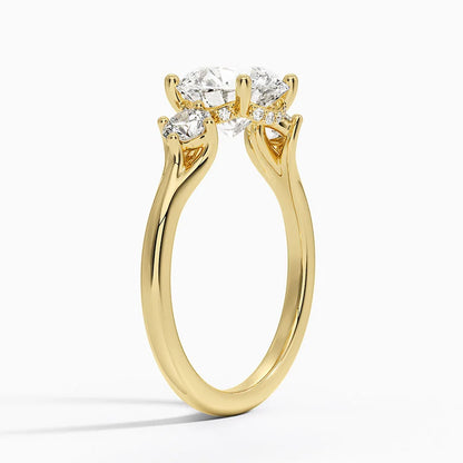 1.60 Carat Princess Halo Design Solitaire Lab Diamond Ring 18K - Florina 