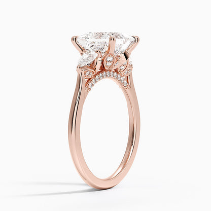1.60 Carat Princess Halo Design Solitaire Lab Diamond Ring 18K - Florina 