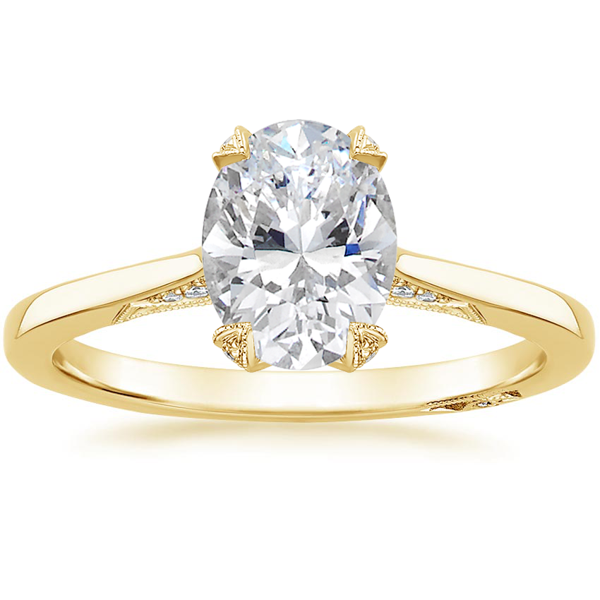 2.25 Karat Oval Kesim Hidden Halo Tasarım Tektaş Laboratuvar Pırlanta Yüzük - Zurich