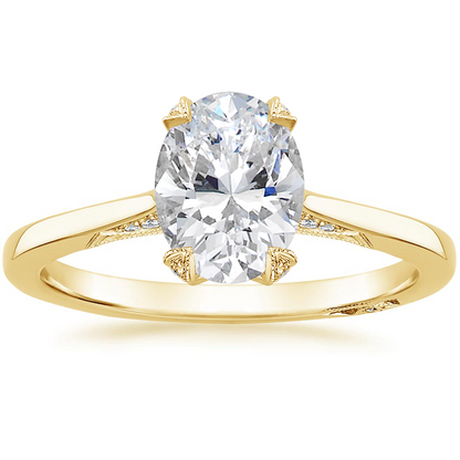 2.25 Oval Kesim Hidden Halo Tasarım Tektaş Laboratuvar Pırlanta Yüzük - Telara