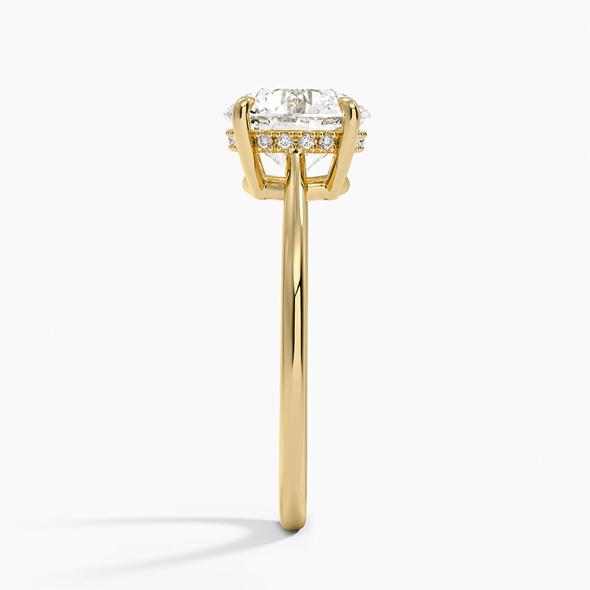 2.10 Hidden Halo Tasarım Tektaş Laboratuvar Pırlanta Yüzük - Tilora