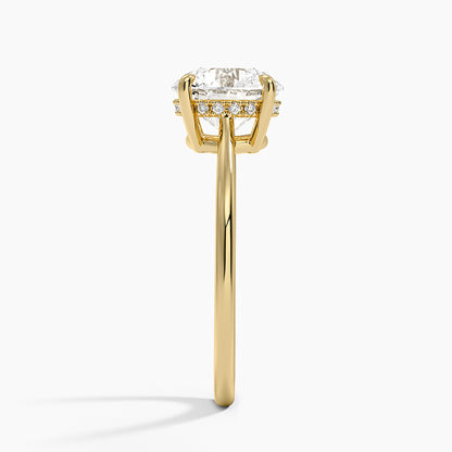 2.10 Hidden Halo Tasarım Tektaş Laboratuvar Pırlanta Yüzük - Tilora