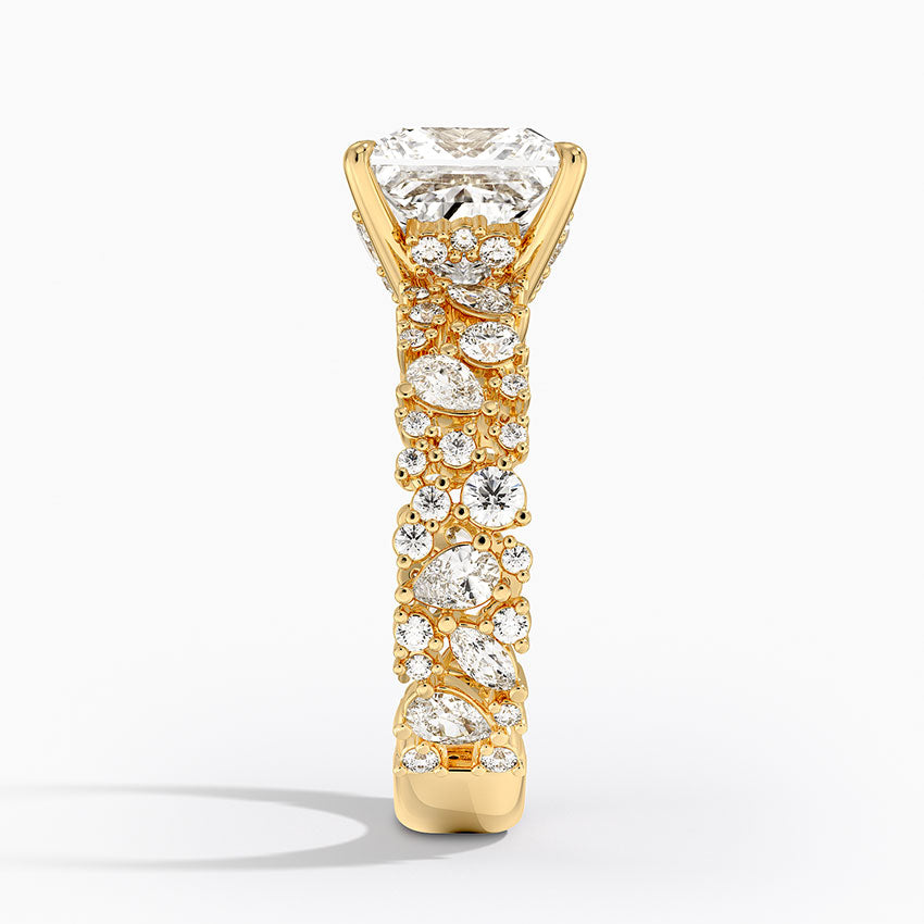 3.00 Prenses Kesim Özel Tasarım Tektaş Laboratuvar Pırlanta Yüzük - Aylora