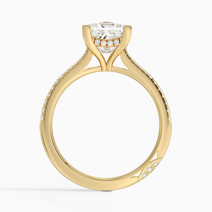 2.25 Karat Princess Hidden Halo Tasarım Tektaş Laboratuvar Pırlanta Yüzük - Milara