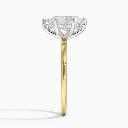 2.10 Karat Damla Kesim Hidden Halo Tasarım Tektaş Laboratuvar Pırlanta Yüzük 18K  - Elora - Bold Diamonds