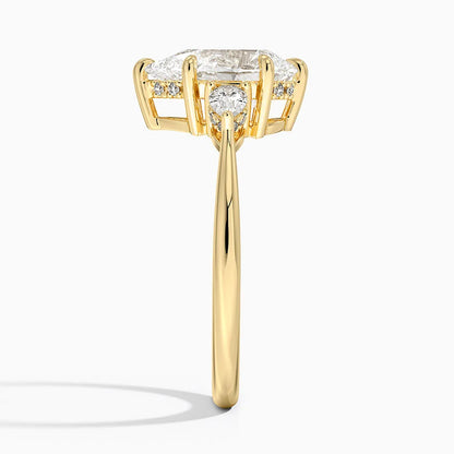 1.60 Carat Princess Halo Design Solitaire Lab Diamond Ring 18K - Florina 