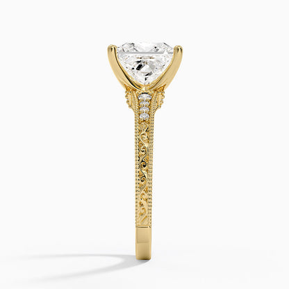 2.15 Prenses Kesim Hidden Halo Tasarım Tektaş Laboratuvar Pırlanta Yüzük - Silora