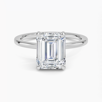 1.60 Carat Princess Halo Design Solitaire Lab Diamond Ring 18K - Florina 