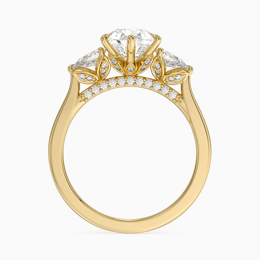 1.60 Carat Princess Halo Design Solitaire Lab Diamond Ring 18K - Florina 