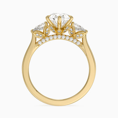 1.60 Carat Princess Halo Design Solitaire Lab Diamond Ring 18K - Florina 