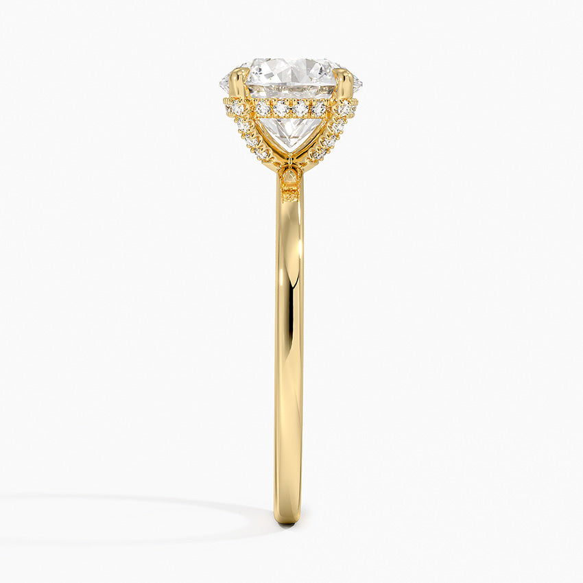 1.60 Carat Princess Halo Design Solitaire Lab Diamond Ring 18K - Florina 